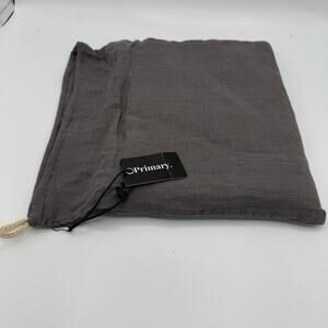 NWT Primary Pillow Shams Pair King Size Gray Linen Envelope Closure Minimalist